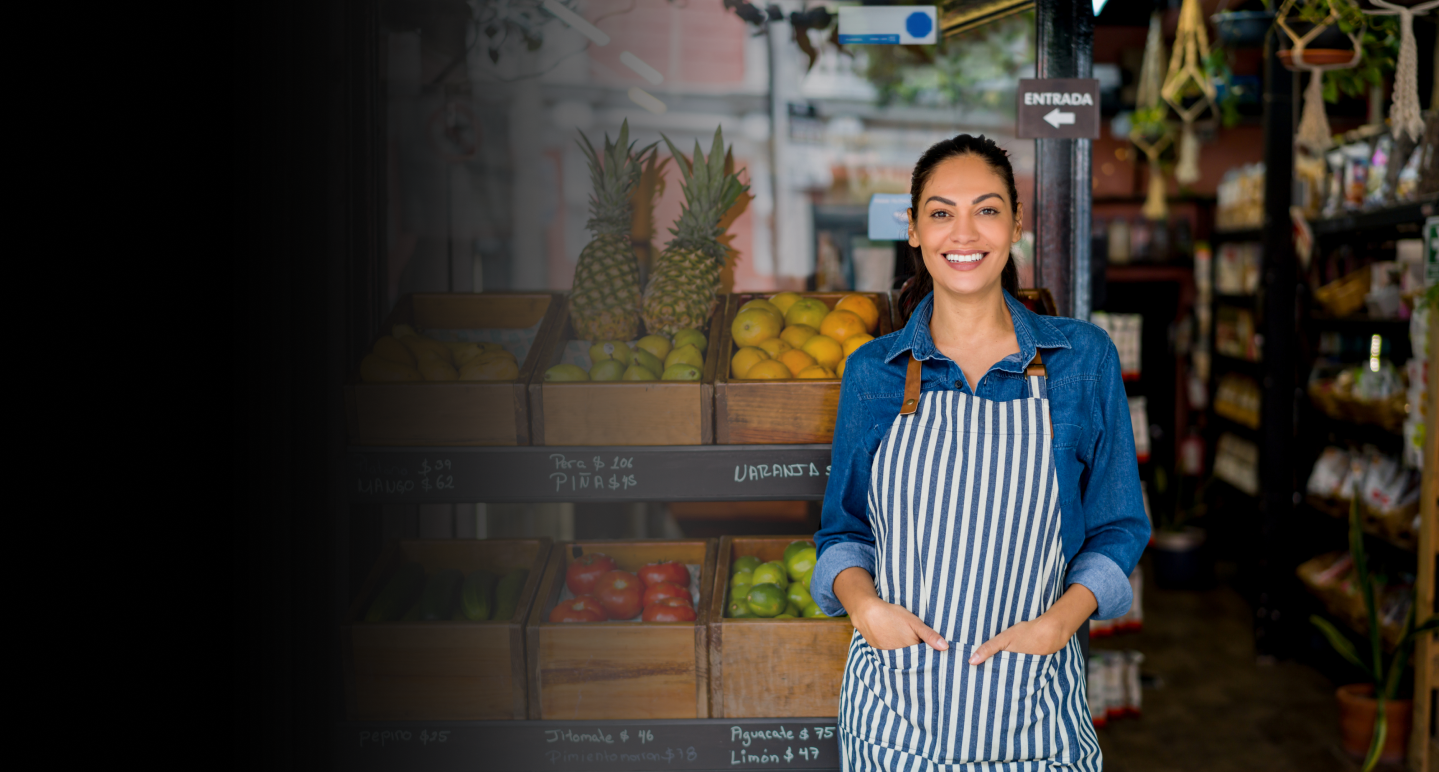 Digital + People who have your back - Person in front of fruit stand